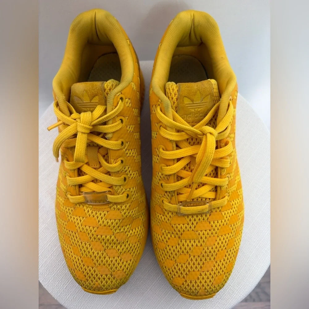 Adidas ZX Women’s Size 6.5 Flux Weave Yellow Sneakers(B73)✨✨